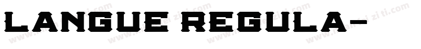 Langue Regula字体转换